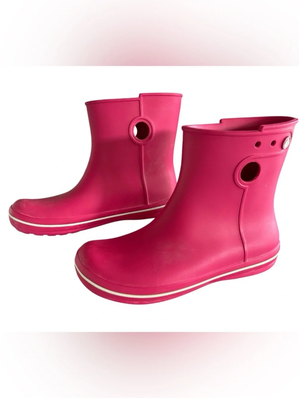 CROCS Jaunt Shorty Rain Boots Berry Women’s Size 9 Garden Sporty Cottagecore